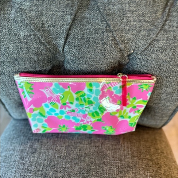Lilly Pulitzer Vibrant Pink and Green Cosmetic Bag - Picture 3 of 5
